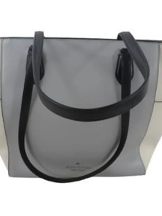Kate Spade New York Madison Saffiano Leather Laptop Tote – Platinum Grey/Cream