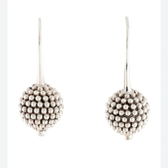 LAGOS Sterling Silver Caviar Ball Drop earrings