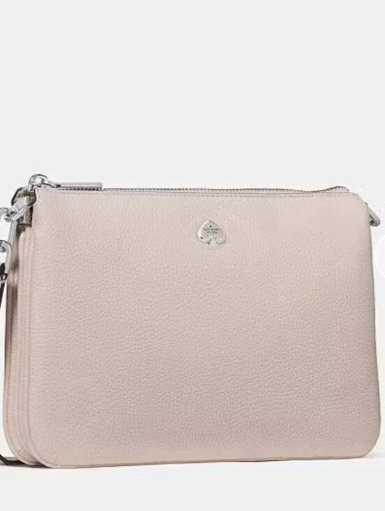kate spade Blush Leather Triple Compartment Crossbody Bag