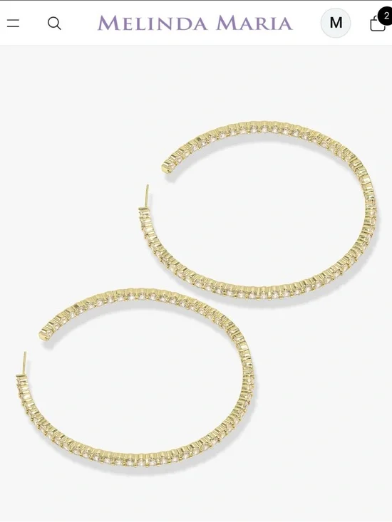 Melinda Maria 3 inch Heiress Hoops-Brand New