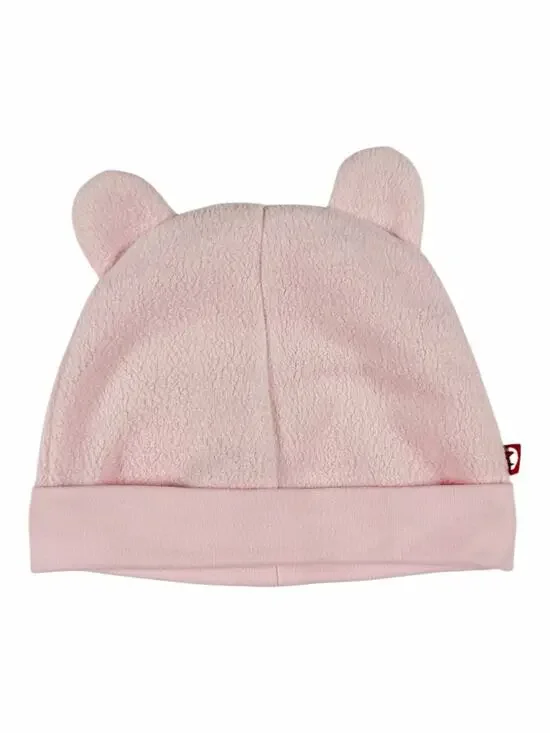 Zutano Baby Pink Fleece Bear Ear Hat 24 months