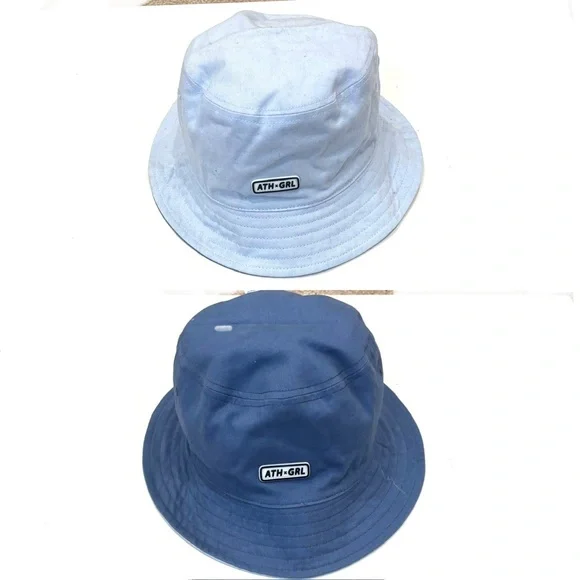 ATH-GRL Reversible Chambray and  Light Blue Bucket Hat