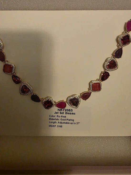 Jewel Candy Gold-Plated Rio Heat Heart Necklace