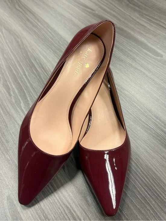 Kate Spade New York Dark Merlot Patent Leather Pointed Toe Pumps Heels Size 9B