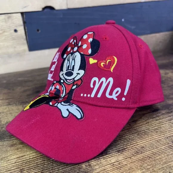 Disney Minnie Mouse Embroidered Adjustable Strap-Back Hat Baseball Cap