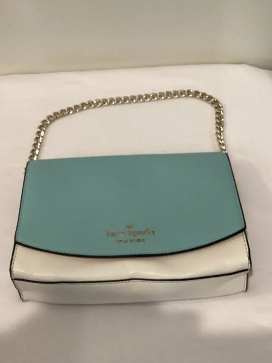 kate spade Two-Tone Aqua (Teal) and White Chain Shoulder Bag