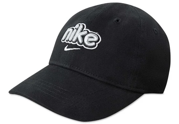 Nike Kids Black Baseball Cap (4-7) Club Hat Adjustable Strapback Just Do It Logo