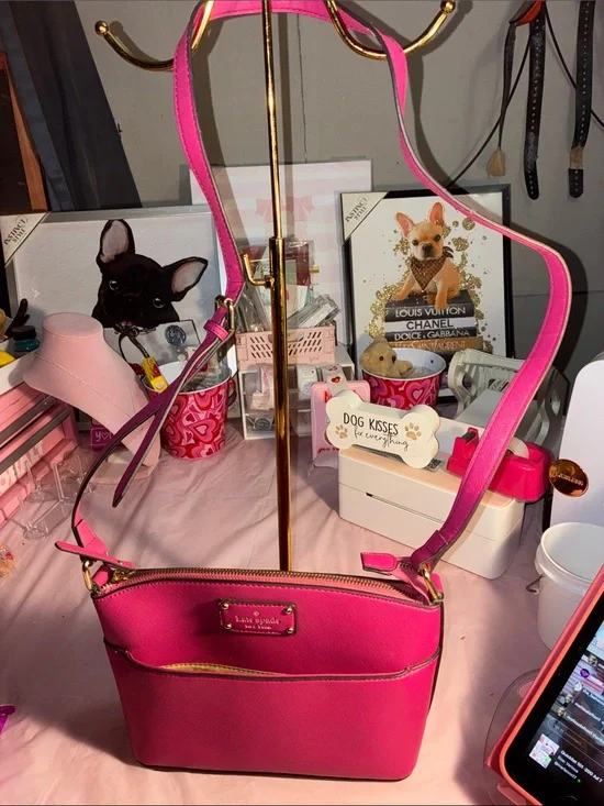 Kate Spade Hot Pink Crossbody with Gold Hardware