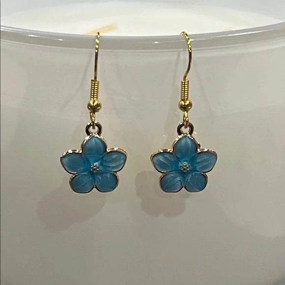 Blue Flower Earrings