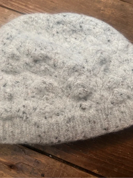 Unisex Kids Cozy Speckled Double Insulated Wool Beanie - Light Gray