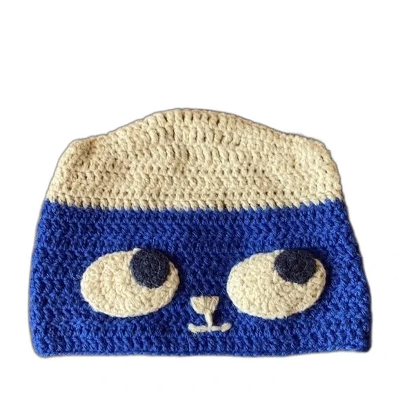 Kids wool crochet character hat
