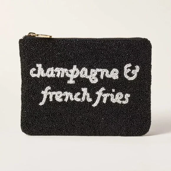 NWT Champagne & French Fries Beaded Clutch - kate spade new york x Target