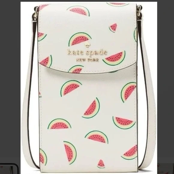 kate spade White Watermelon Print Crossbody Phone Bag