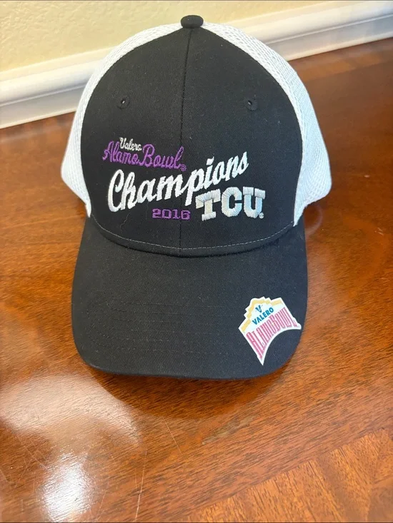 TCU Champions 2016 Black & White Mesh Cap