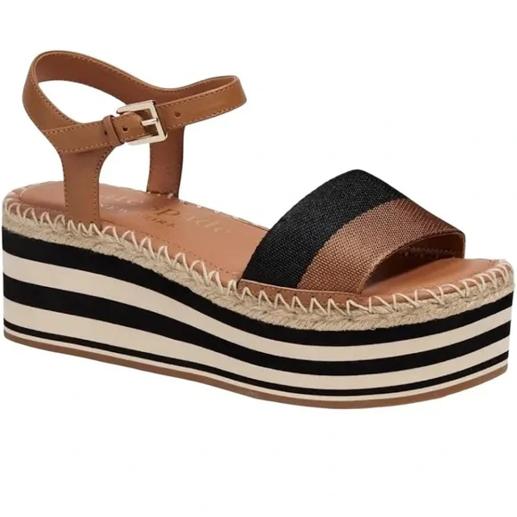 Kate Spade Picnic Platform Sandal Size 9 Ankle Strap Leather