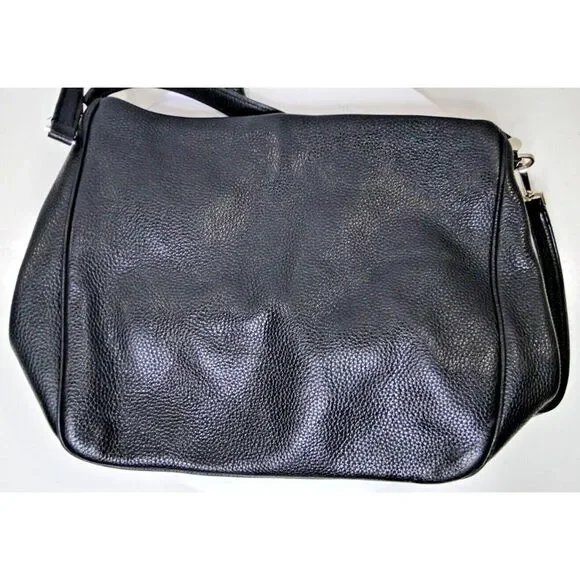 Kate Spade New York Purse Black Pebbled Leather Tote Purse RN 0102760‎ CA 57710