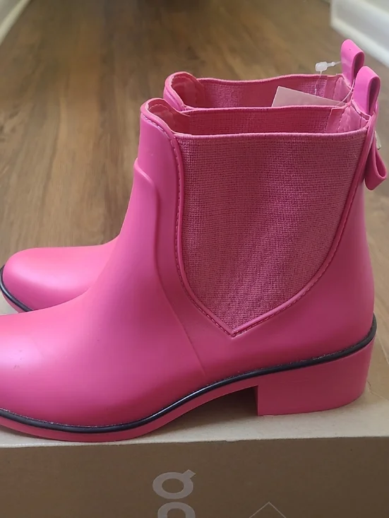 kate spade Bright Pink Chelsea Rain‎ Booties