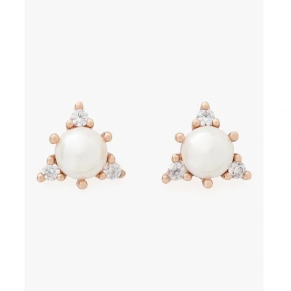 🛍️NWT Kate Spade Rose Gold Triangle Gem Earrings
