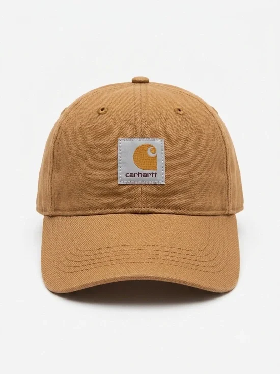 Carhartt Child Hat Adjustable Brown Canvas Unstructured Cap Youth Logo Patch