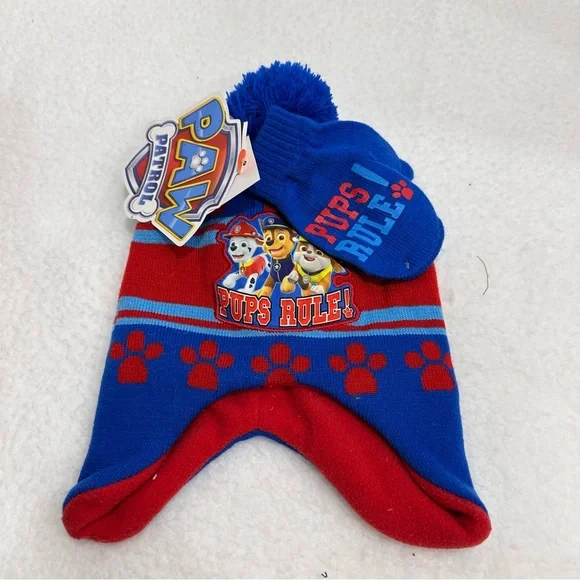 Toddler Paw Patrol Hat and Mitten Set