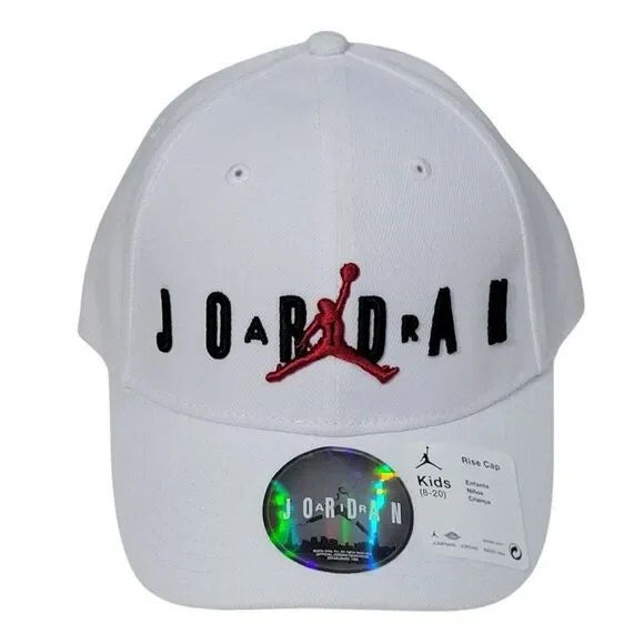 Jordan Nike Air Jordan Jumpman Hat‎ Kids Boys Size 8-20 White Strapback Cap NEW