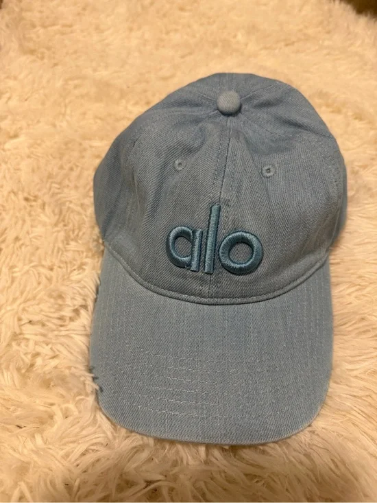 ALO Yoga Kids Sky Blue Embroidered Logo Cap