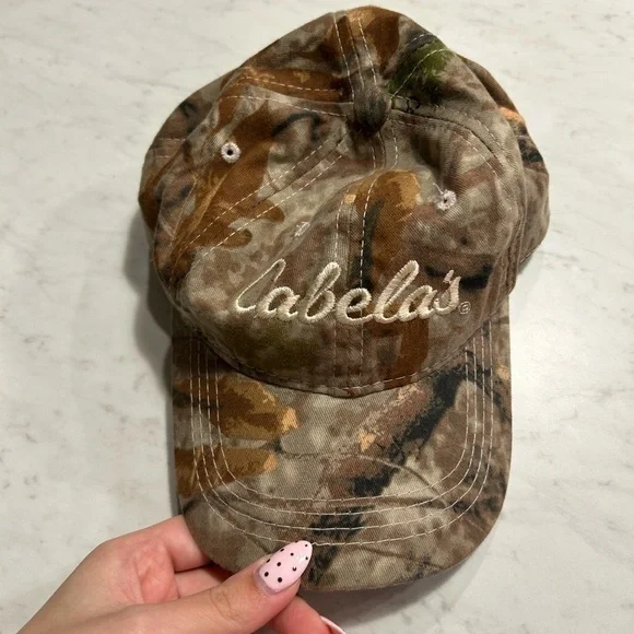 Cabelas Youth Camo Print Embroidered Hat OS