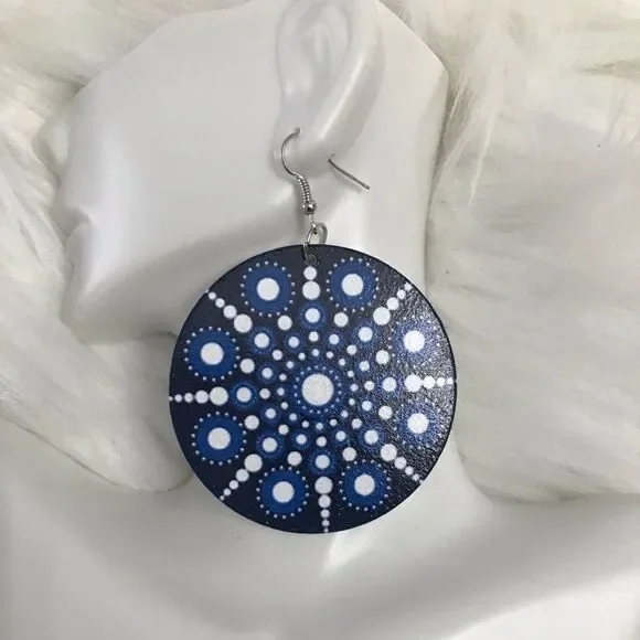 Cute psychedelic design earrings
