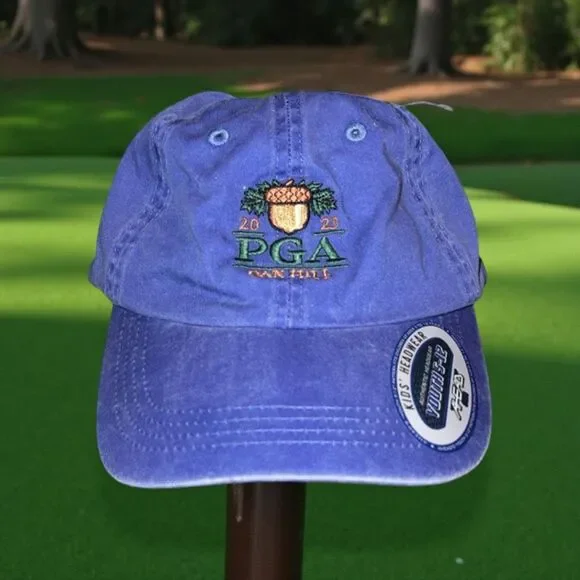 NWT AHEAD Blue 2023 PGA Golf Adjustable Cap Hat Ages 5-12 SPF 50