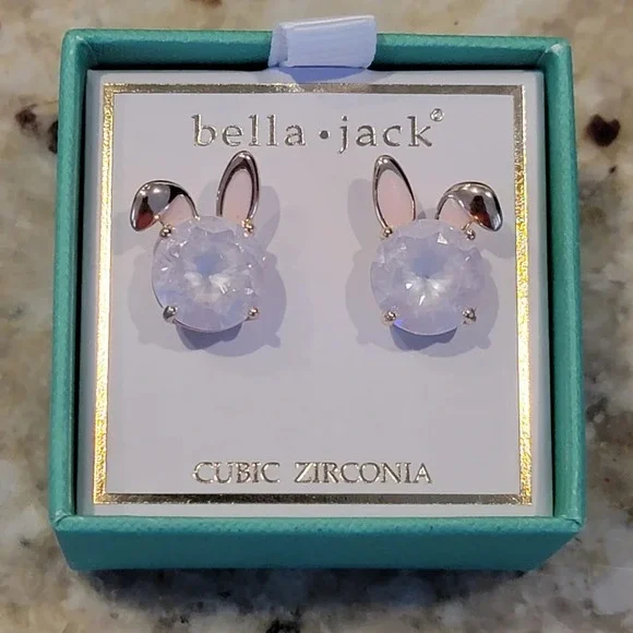 Bella Jack Bunny Earrings NWT