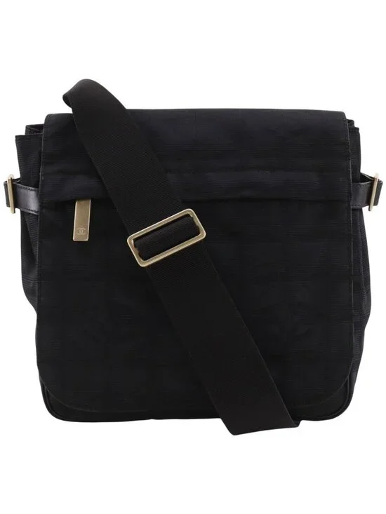 Chanel New Travel Line Nylon Canvas Black Shoulder