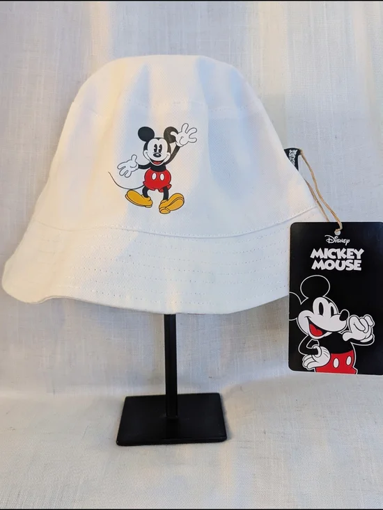Disney Mickey Mouse White Bucket Hat