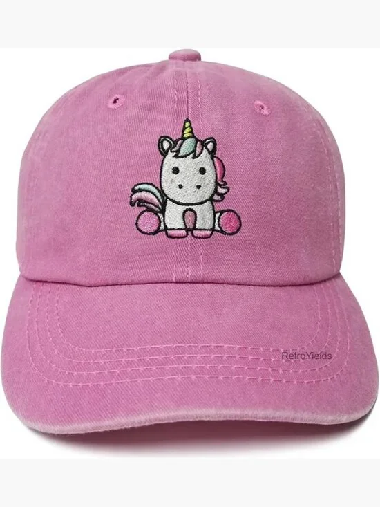 Kids Unisex Embroidered Unicorn Baseball Cap Adjustable