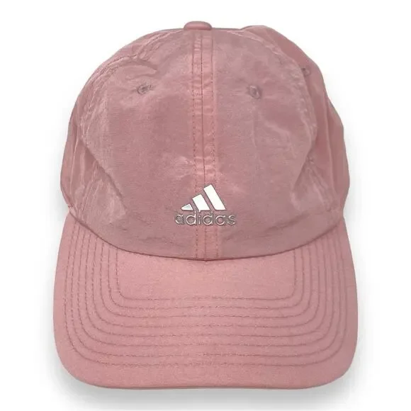 Adidas Pink Metallic Adjustable Baseball Cap Hat Youth Size