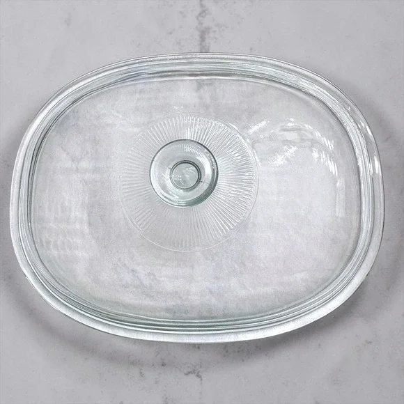 11 Pyrex F-14.CA Clear Glass Oval Casserole Lid Replacement Sunburst‎ Knob