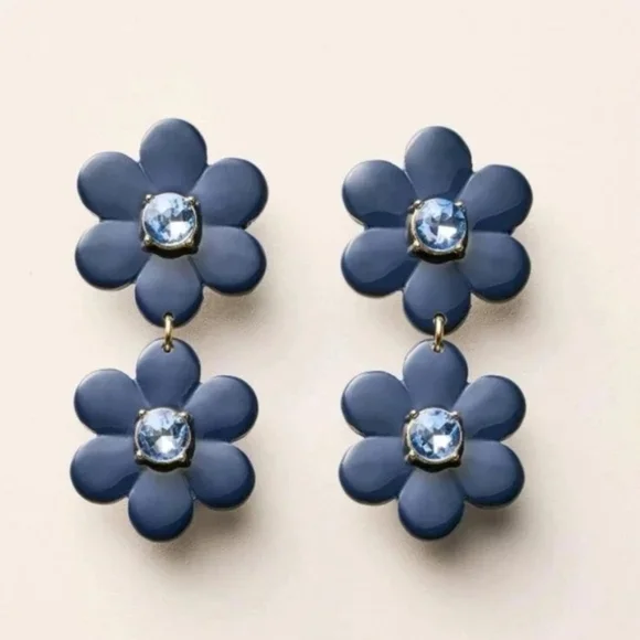 Kate Spade X Target Blue Floral Drop Earrings