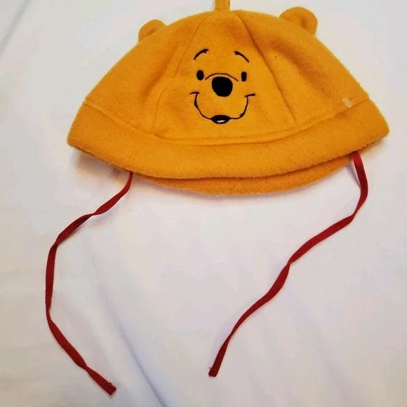 Vintage Disney‎ Winnie The Pooh Infant Polyester Winter Hat Chin Strap