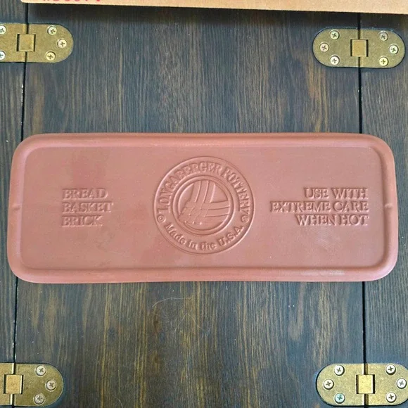 Longaberger Pottery Bread Basket Brick 30074 Microwave Oven‎ Safe USA