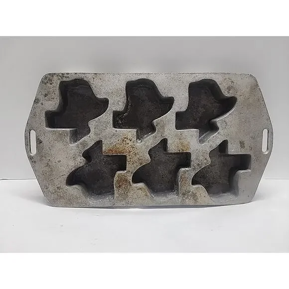 Texas Shaped Muffin Cornbread Pan Aluminum Professional Grade‎ Quality USA Made