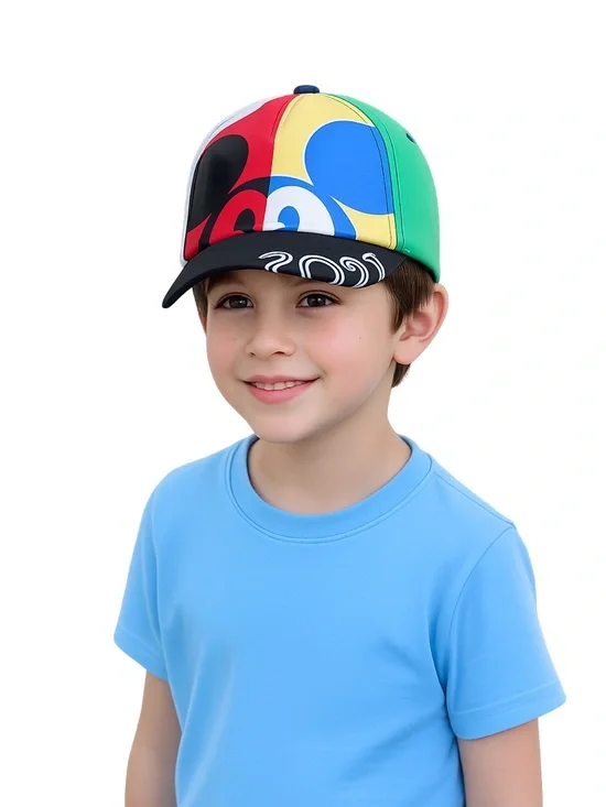 Disney‎ Resort Youth Colorblock Baseball Cap Hat Mickey Mouse Strapback 54-58 cm