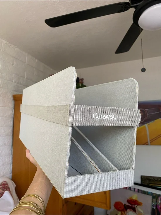 Caraway Grey Fabric Storage Organizer for Baking Pans