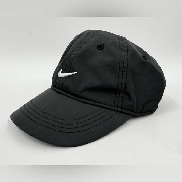Nike Infant Toddler Hat Baseball Cap Adjustable Strap Back Black Sports‎ Dri-fit
