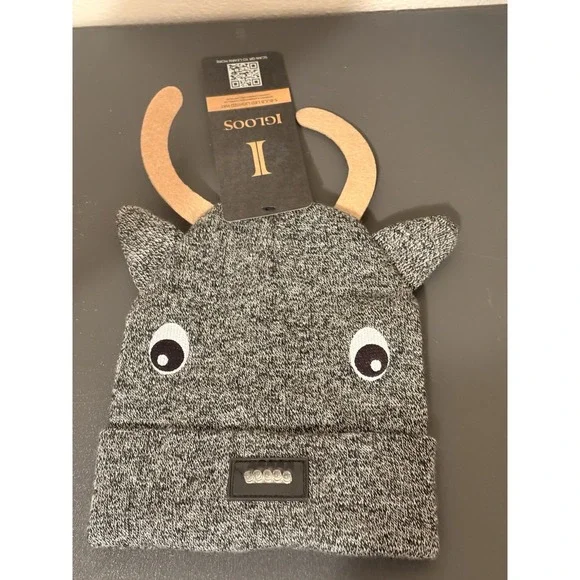 Igloos Beanie Kids Deer One Size LED Lighted Knit Reindeer Winter Hat Unisex