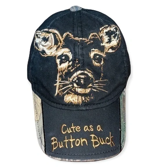 Buckwear hat velcro strap cute as a button buck toddler size