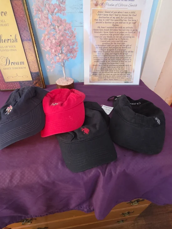 Teen-Adults Classic Embroidered Baseball Cap - Red and Black
