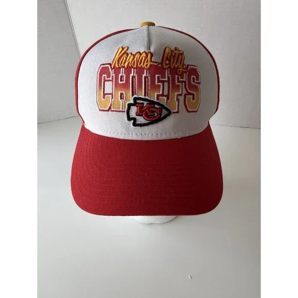 KC Chiefs NFL Kids Apparel All Fabric Hat Adjustable Size Boys 4-7 Fade SnapBack