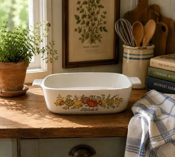 Vintage Corning Ware Spice of Life Casserole Dish 1 Liter No Lid