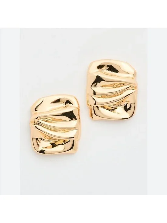 New! Anthropologie Heaven Mayhem Gold Mini Bunch Earrings (1016) NWOT