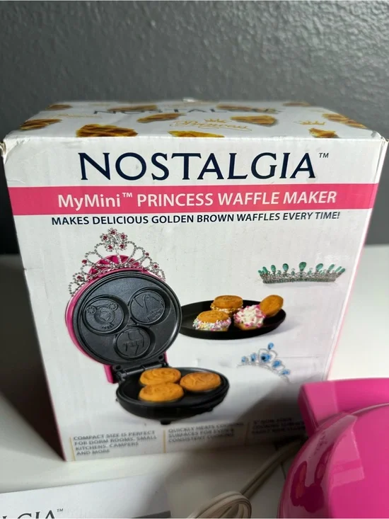 Nostalgia MyMini Princess Waffle Maker - Hot Pink