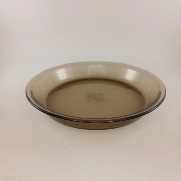 Vintage Pyrex Amber Brown Glass Pie Plate #209‎ Baking, Casserole Dish 9.75